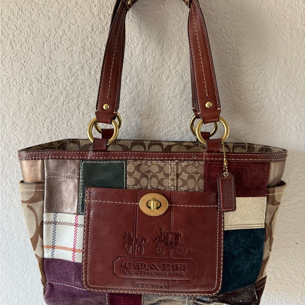 Coach Patchwork Holiday Tote Bag - image 2